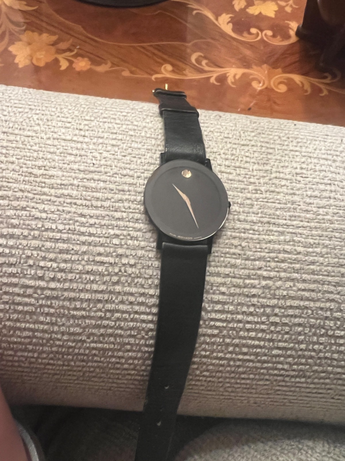 Movado Ultra Slim Men’s Black Watch – 0607086