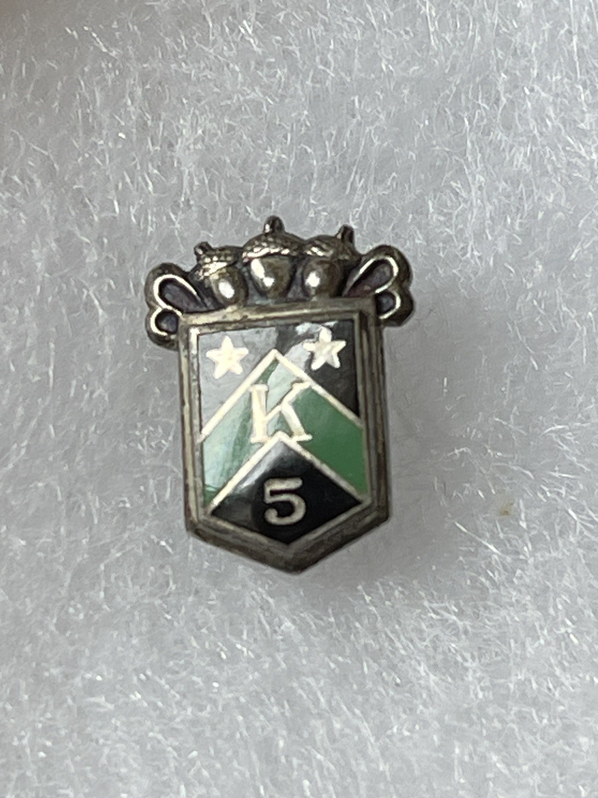 VTG S.S. Kresge Company 5 Years Service Pin Sterling K Mart Enamel Lapel Tie