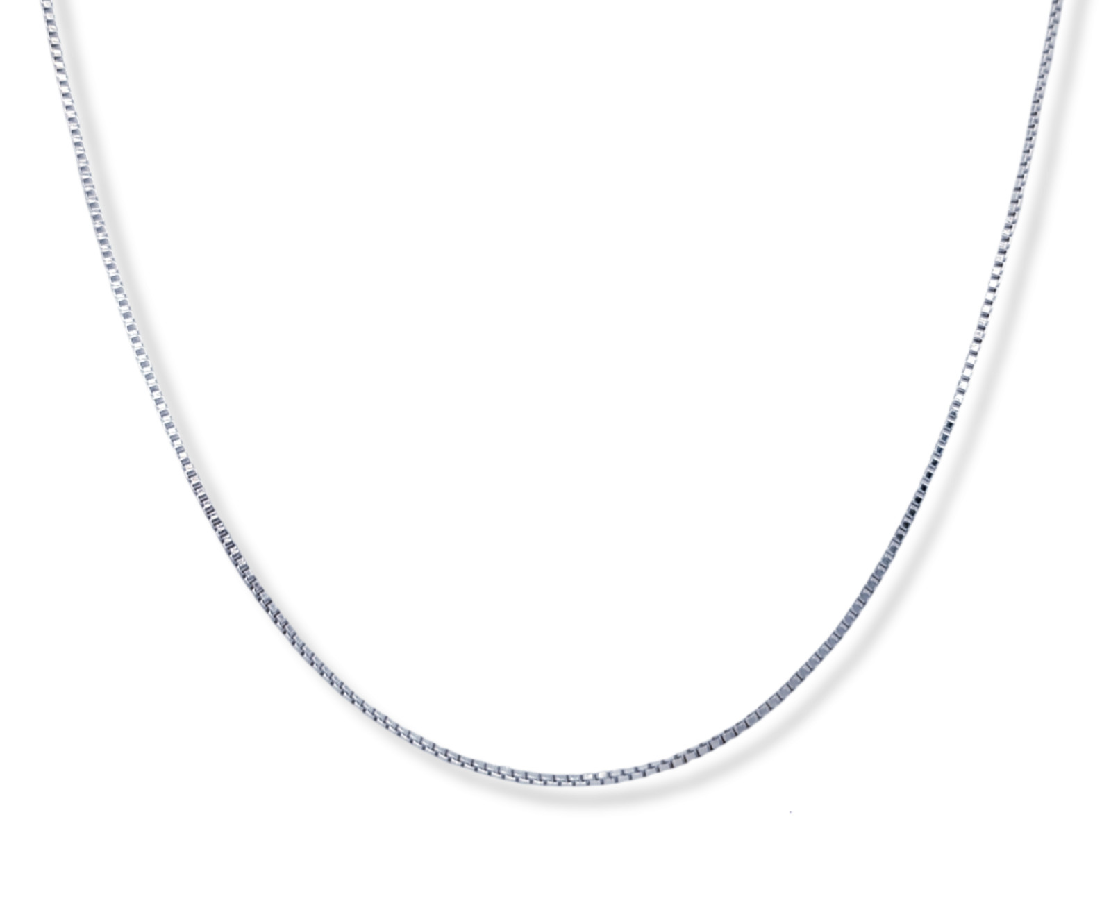 925 Sterling Silver BOX Chain Necklace 1.2 mm 18 20 24 30 36 Inches