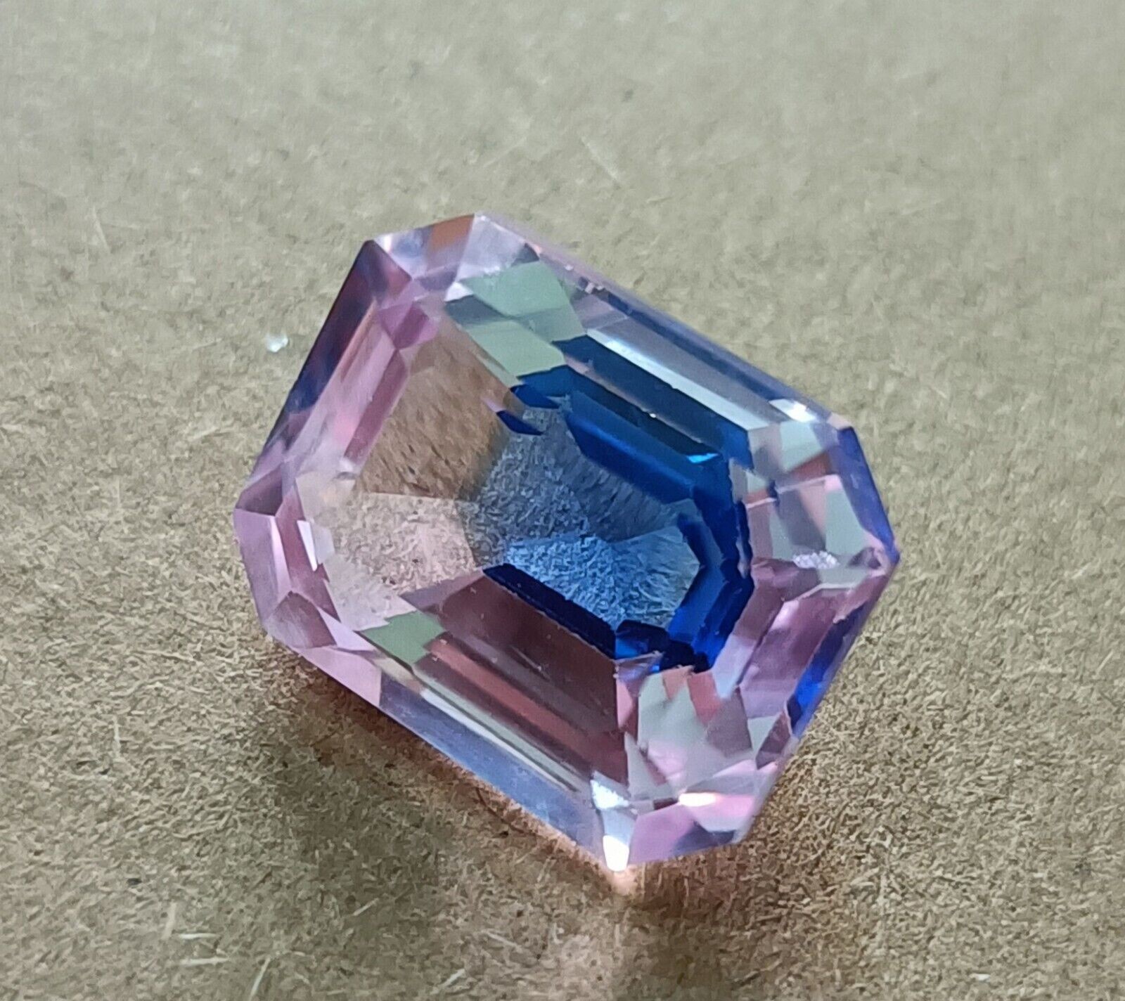 10.70Ct Natural Bi-Color Pitambari Sapphire Emerald Cut Loose Gemstone Certified