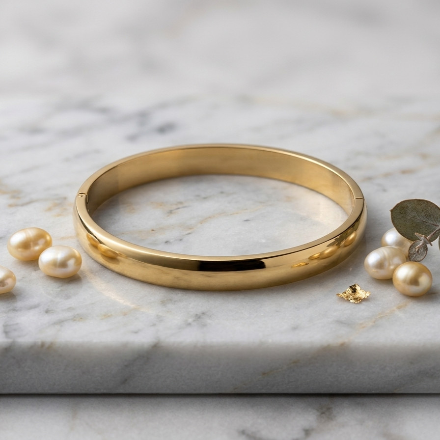 Anti Tarnish Bracelet, Premium Stainless Steel, 18K Gold Plated, Jewellery