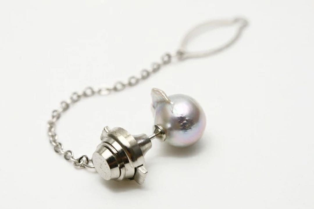 Akoya pearl tie tack 100-105mm natural color