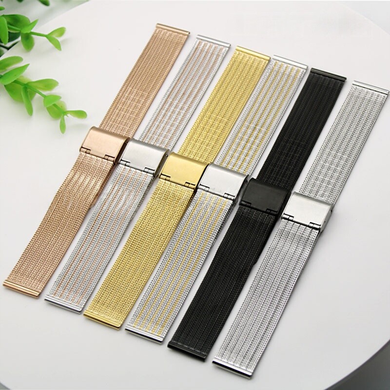 Milanese Watch Band 12 14 16 18 20 22mm Stainless Steel Mesh Watch Strap NEW