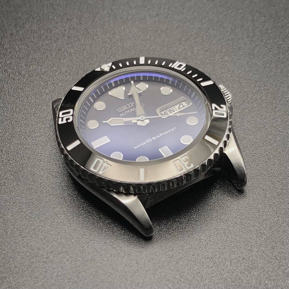 SEIKO 7S26-0040 SKX031 Sapphire Crystal Flat Blue AR MOD Top Mint JAPAN
