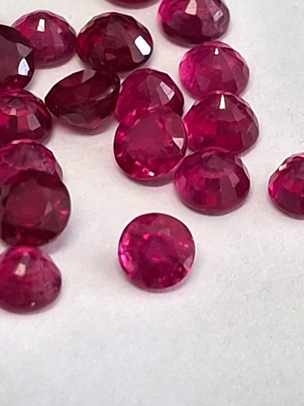 Treated Ruby… round 4 mm-4.5 mm (approx.) 0.5 carat each+