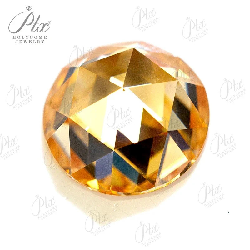 1-8ct Moissanite Loose Stone Round Flat Bottom Rose Cut Multicolor VVS1 Gemstone