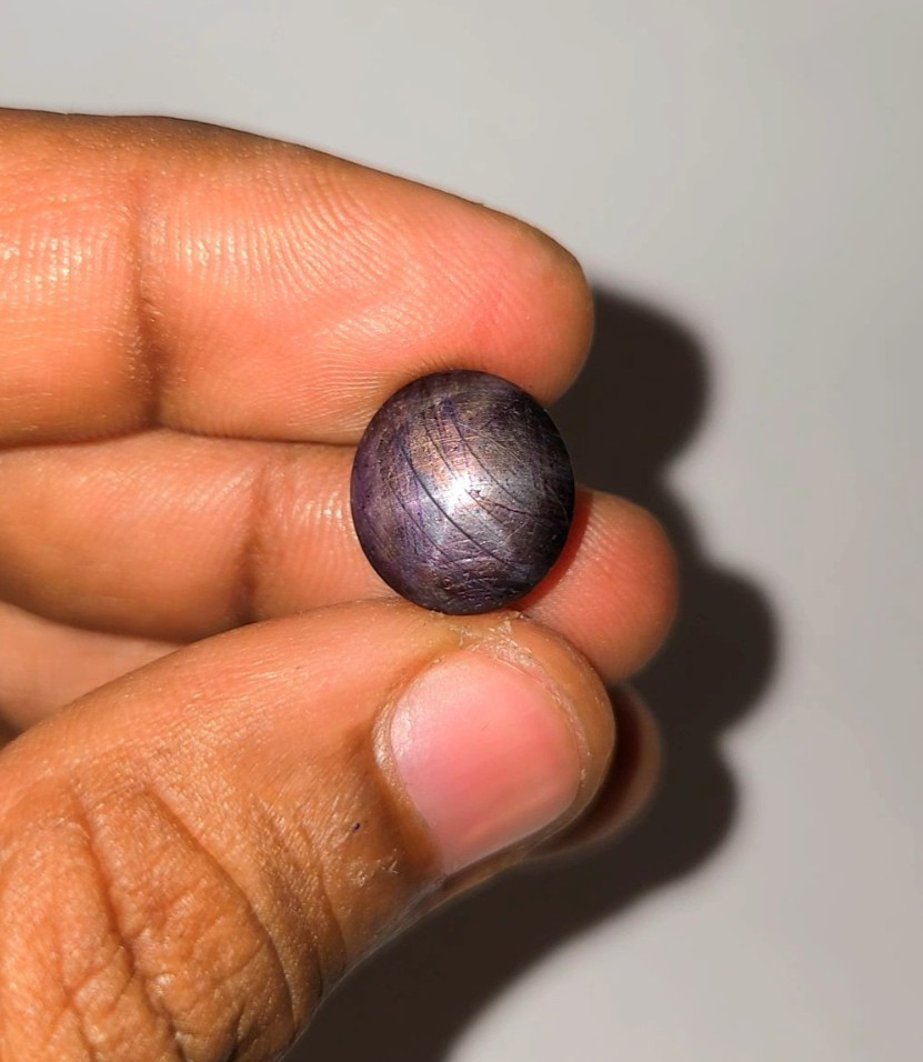Natural 10.00 ct Star Sapphire Black Oval Cabochon untreated loose gemstone
