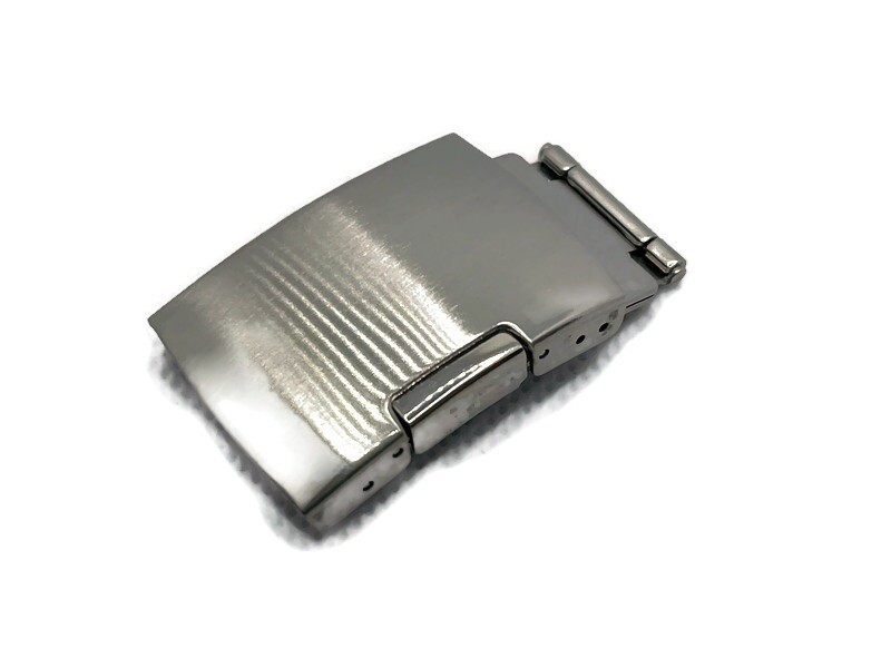 Stainless Steel Watch Strap Clasp, 3 Fold Side Press Release 16mm to 22mm