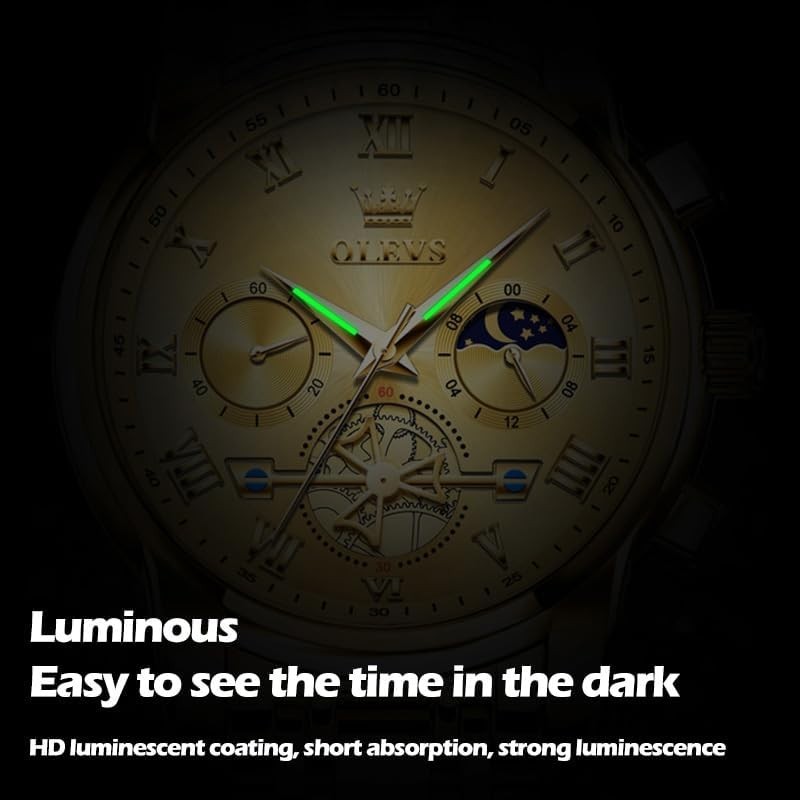 Classic Quartz Watch for Men – Stylish Stainless Steel with Luminous Feature