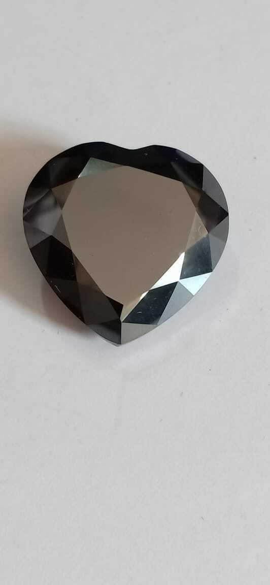 Certified 8-9 Ct. Loose Heart Cut Black Diamond For Jewelry Making
