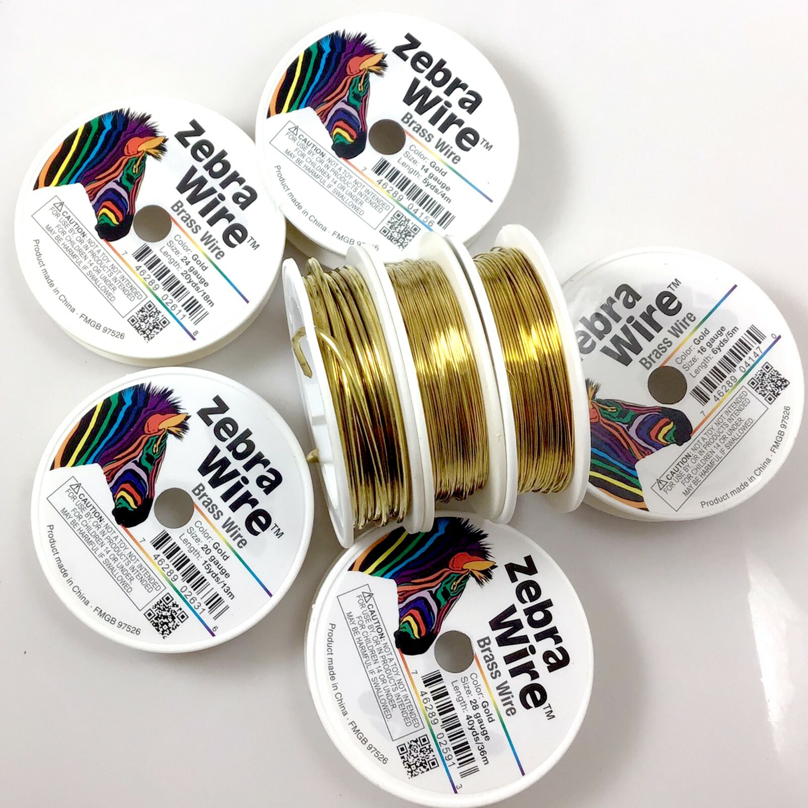 Zebra Wire Gold Color Brass Round Wire 12 14 16 18 20 22 24 26 28 gauge Jewelry
