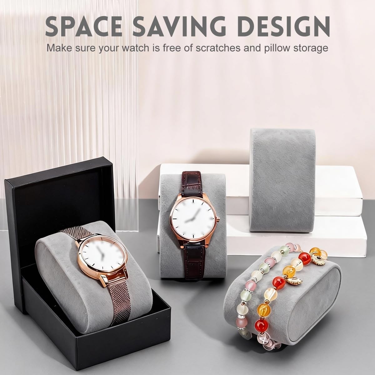 6 Pcs Watch Display Pillows Bracelet Cushions Soft Watch Bracelet Holder Velv…