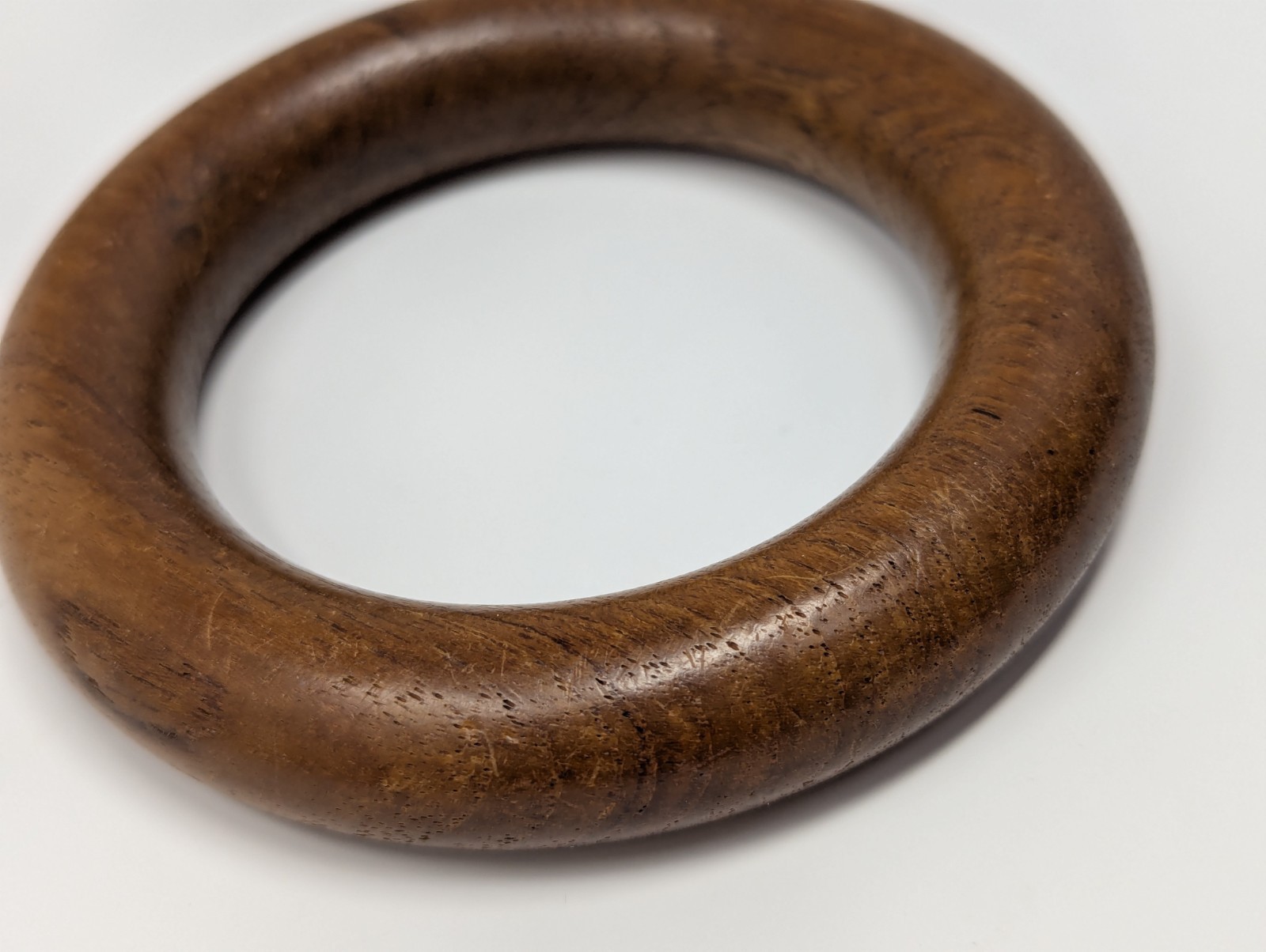 Vintage Carved Wood Bangle Bracelet Natural Wood Grain Boho Jewelry