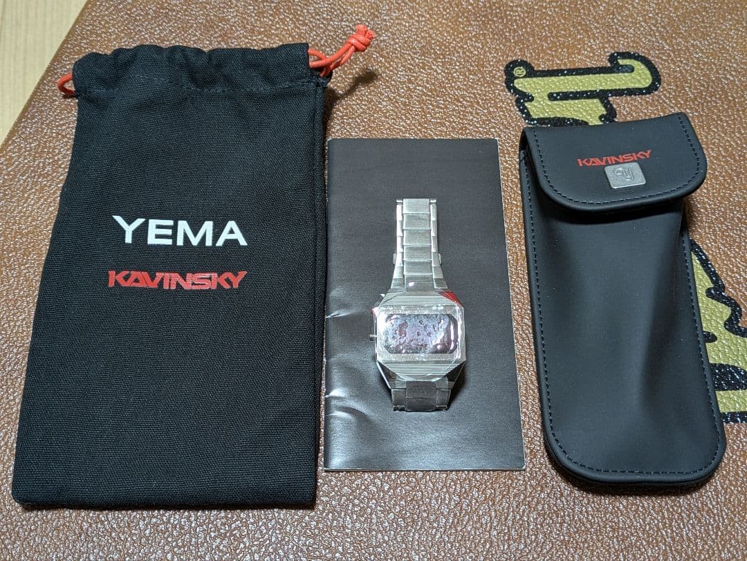 YEMA Kavinsky Digital Quartz Red LED Limited Edition Mens Watch Japan #452