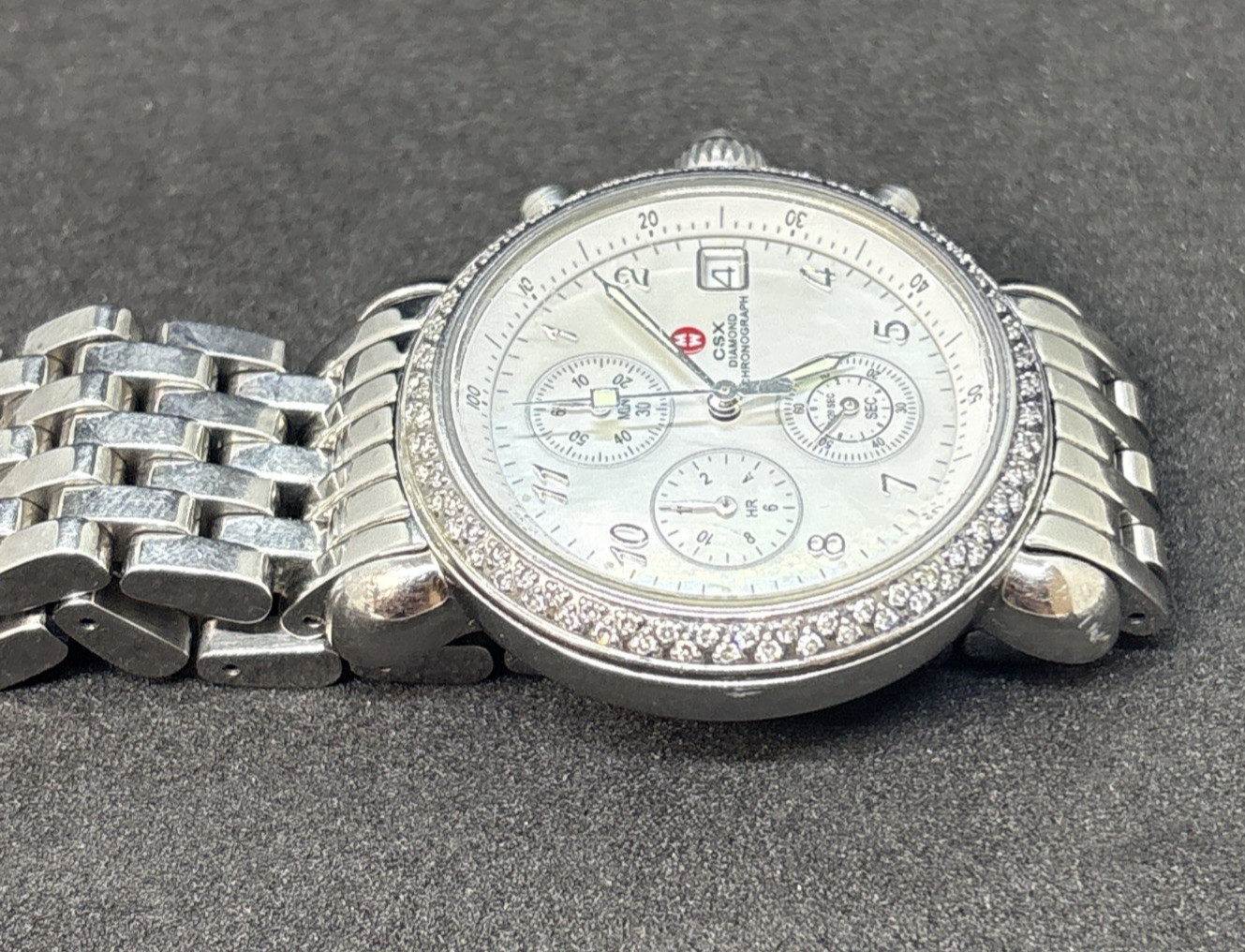 Michele 36mm CSX Diamond Chronograph Women’s Watch 71-4000/5000