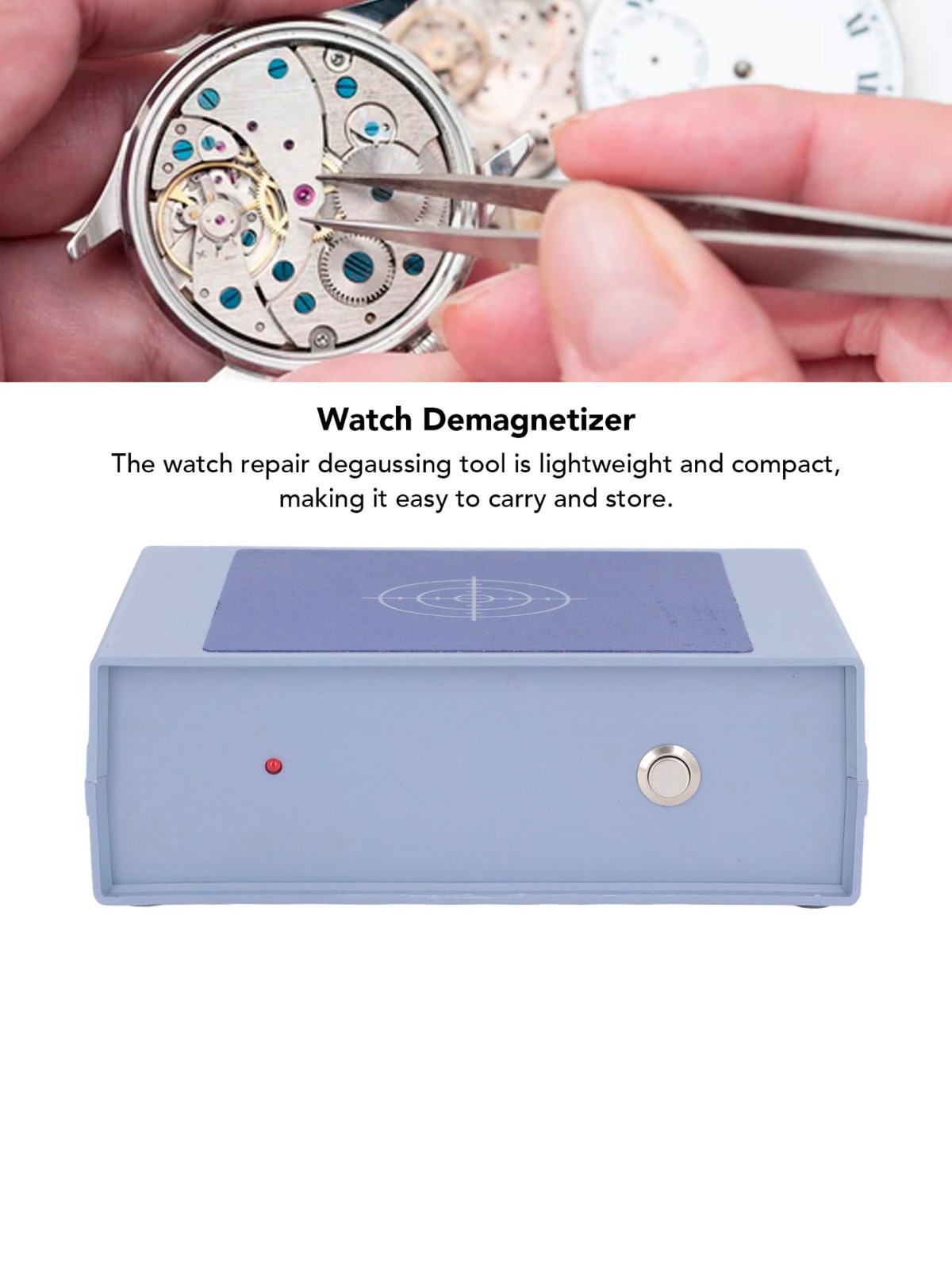Compact Watch Demagnetizer Tool – Professional Repair Kit for Watchmakers