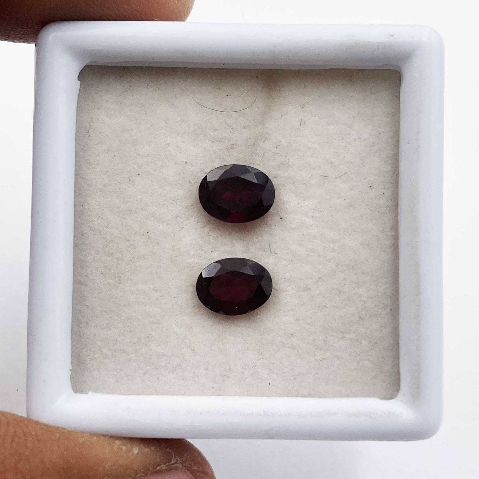 Natural Rhodolite Garnet Oval Cut Loose Gemstone Lot 2 Pcs 6*8 MM 2.85 CT