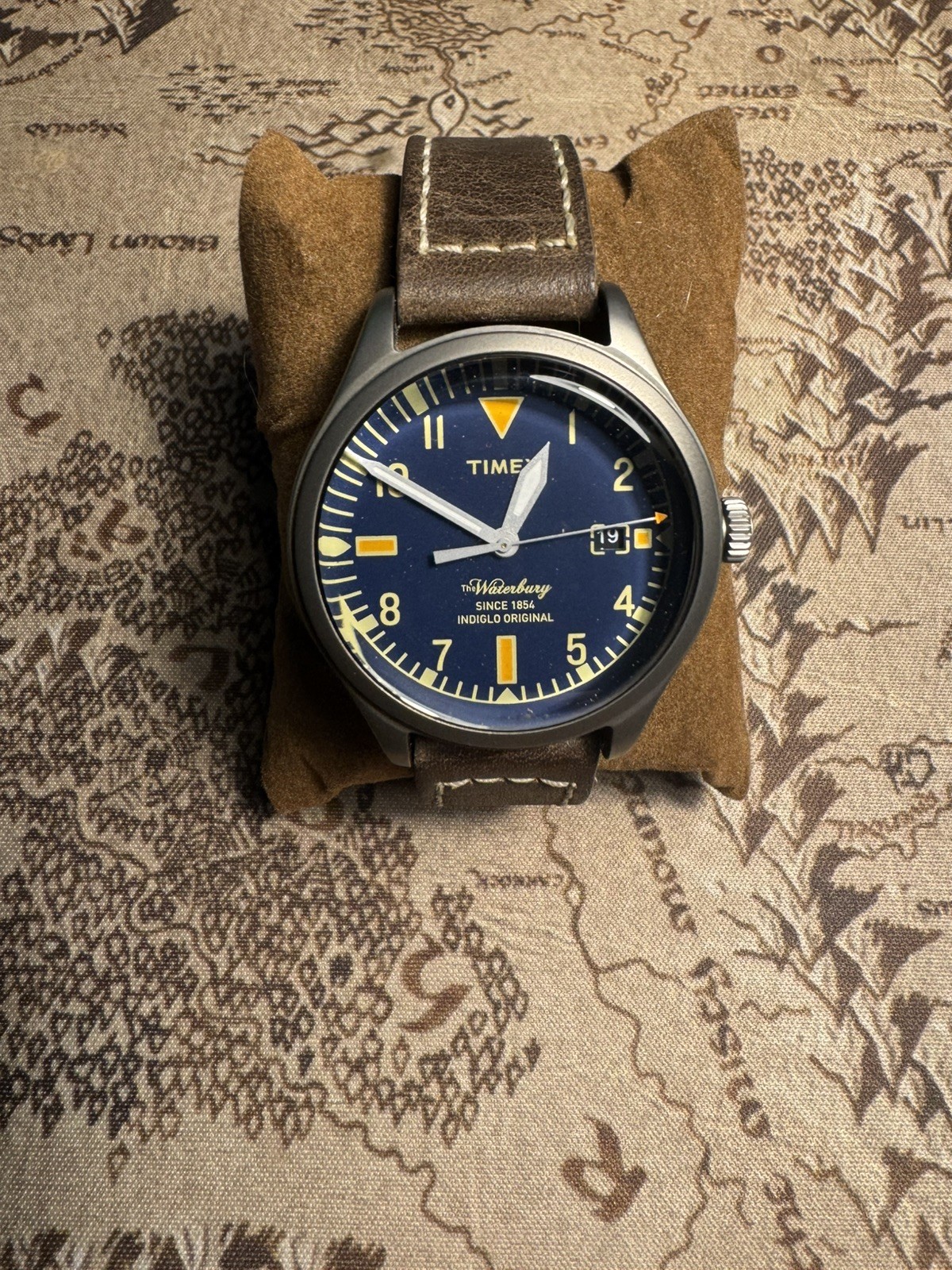 Timex Waterbury Heritage Indiglo Original Leather Strap Men’s Watch TW2P83800
