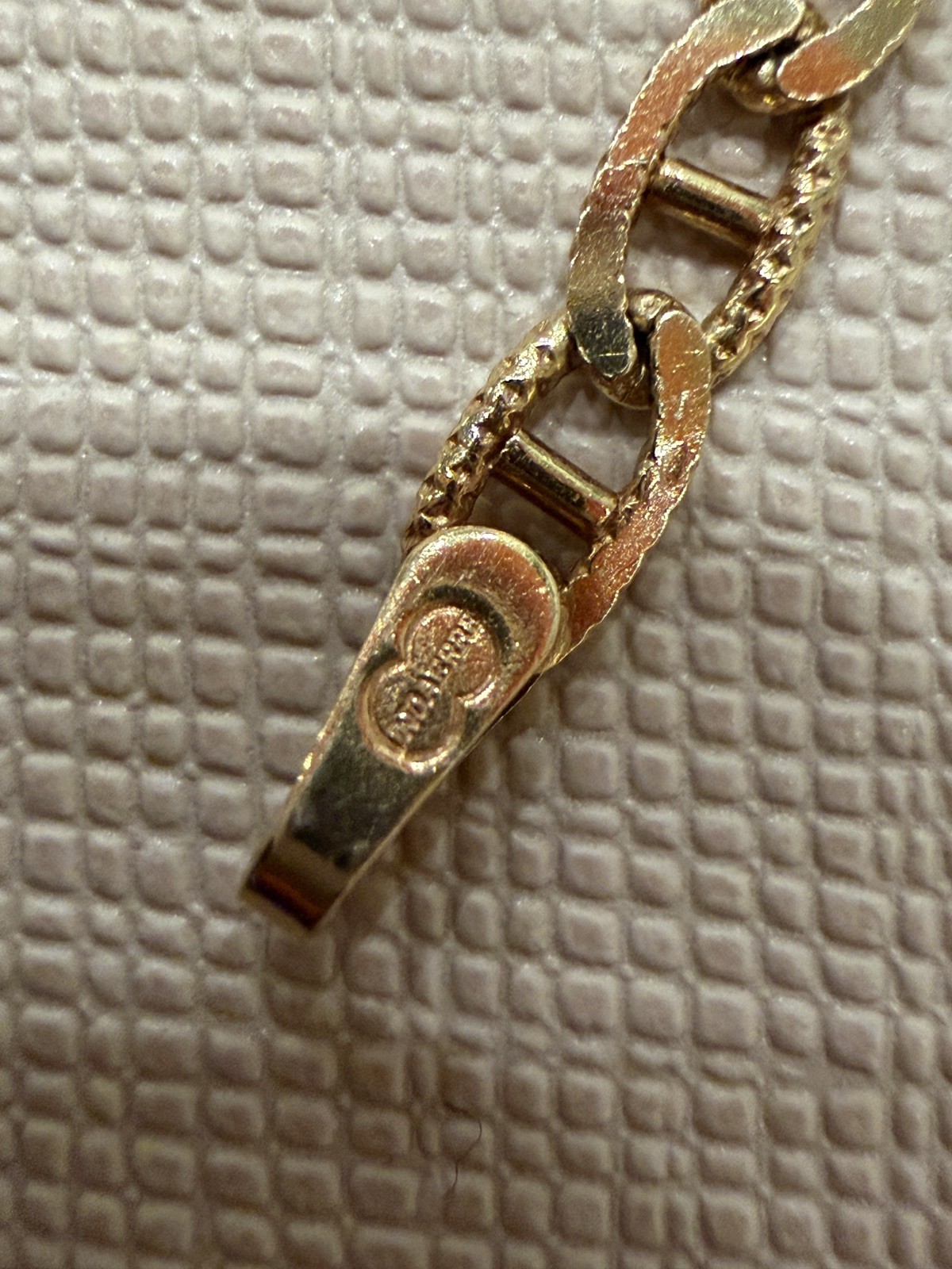 Vintage 14k Yellow Gold Unoaerre Mariner Anchor Link Bracelet (broken clasp)
