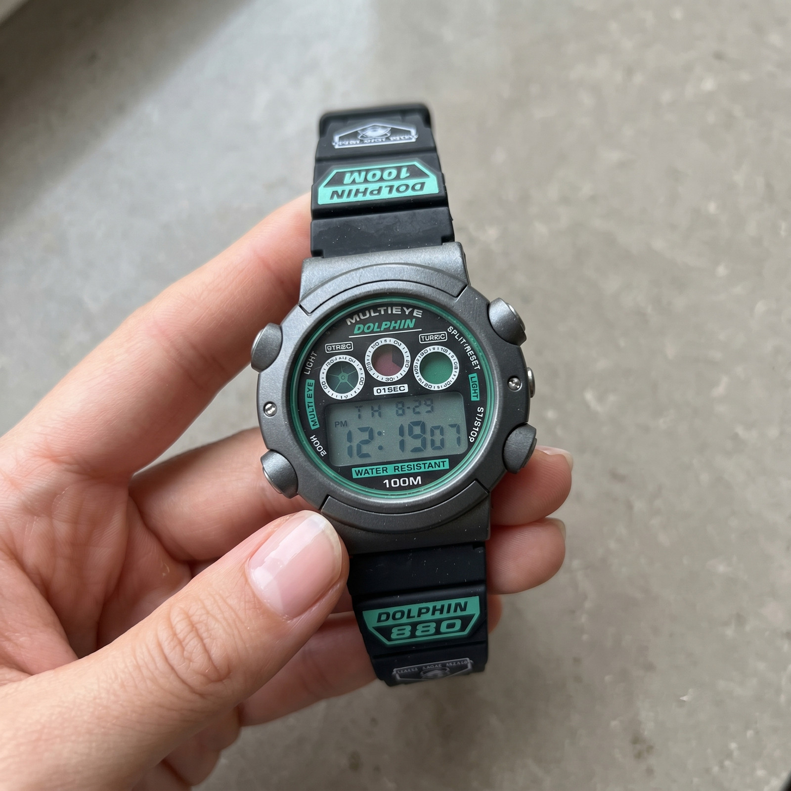 Dolphin Vintage Korean Digital Watch Korea’s Casio G-Shock DW-5600 Equivalent