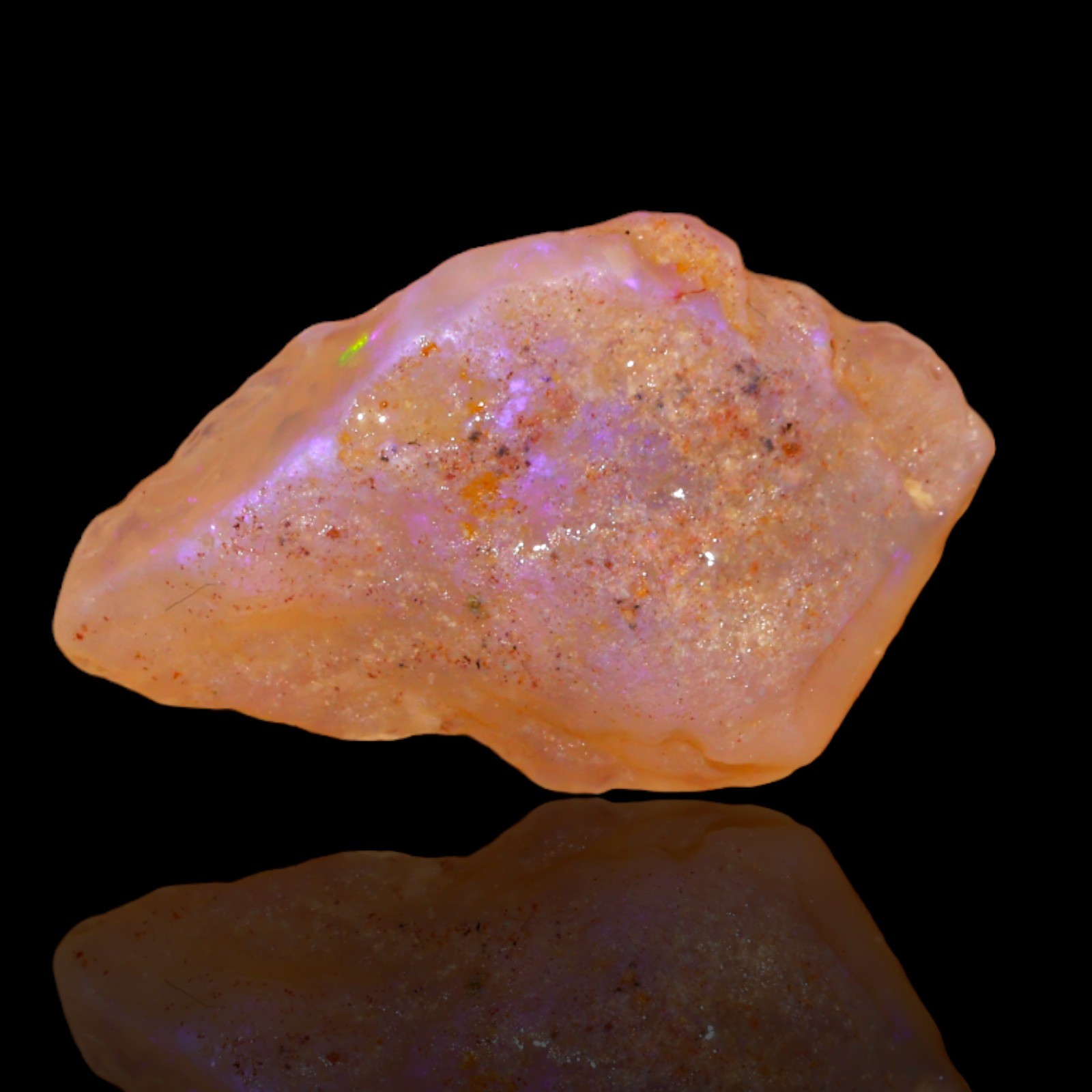 9.05 Cts Natural Australian Fire Opal Loose Gemstone Artisan Rough 24x14x6 mm