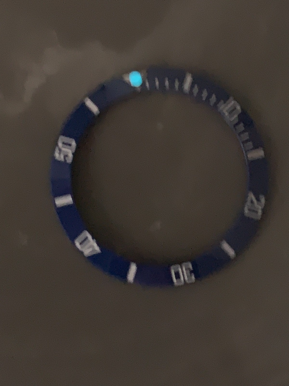 38 mm x 30.5 mm Blue Replacement Ceramic Bezel 12 hr Blue Lume Dot NH34 NH 35