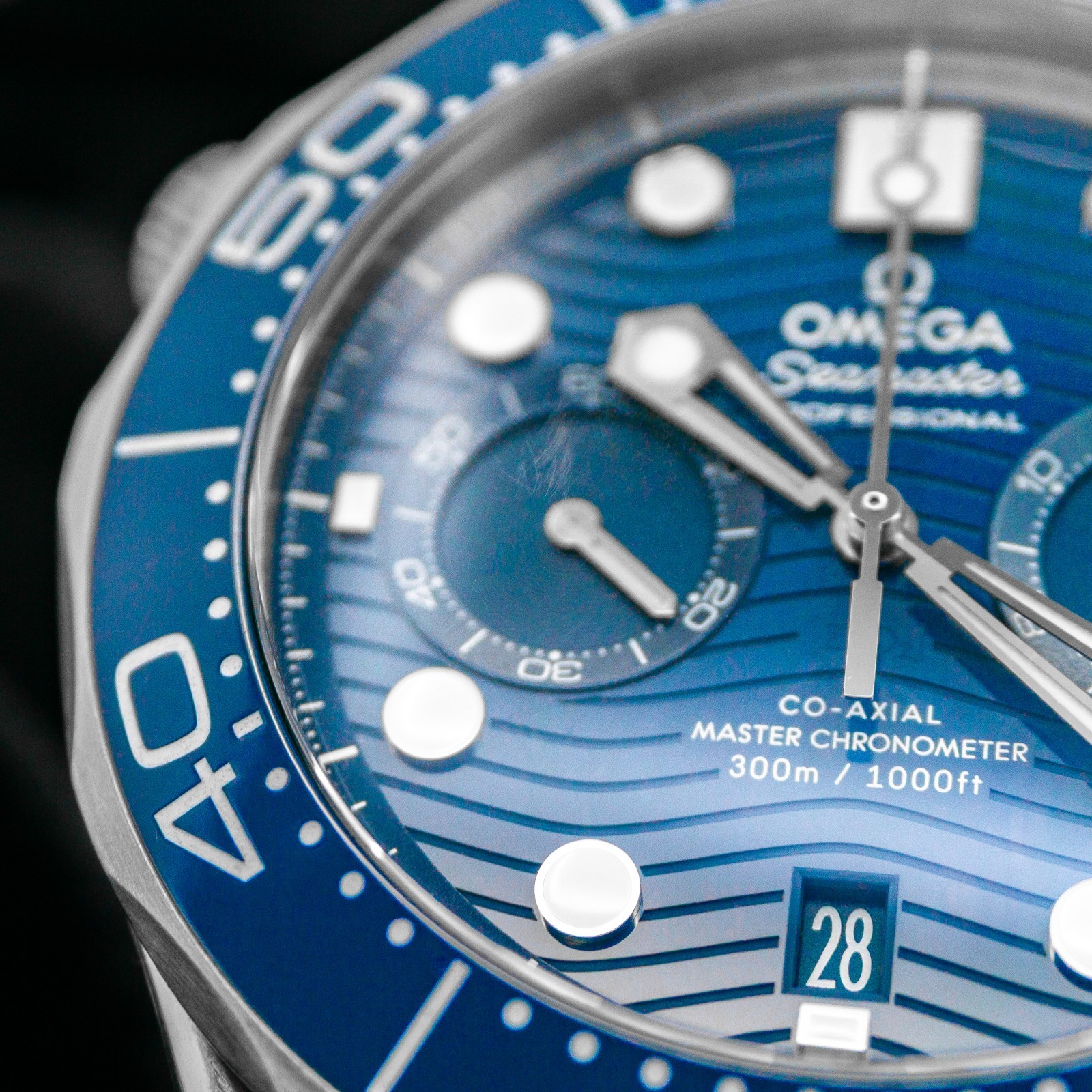 Omega Seamaster Diver 300M Chronograph 44 210.30.44.51.03.001 Blue Wave Warranty