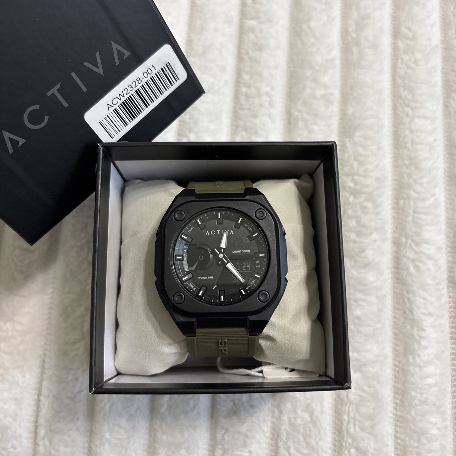 Activa X Invicta Men’s Digital Watch – 44.8mm – Army Green (ACW2328-001)