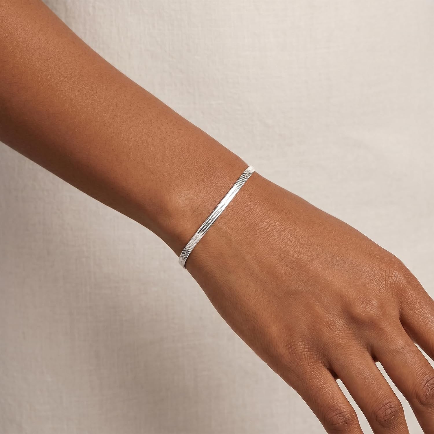 Sterling Silver Diamond Cut Snake Chain Bracelet Women’s Jewelry Chain Link
