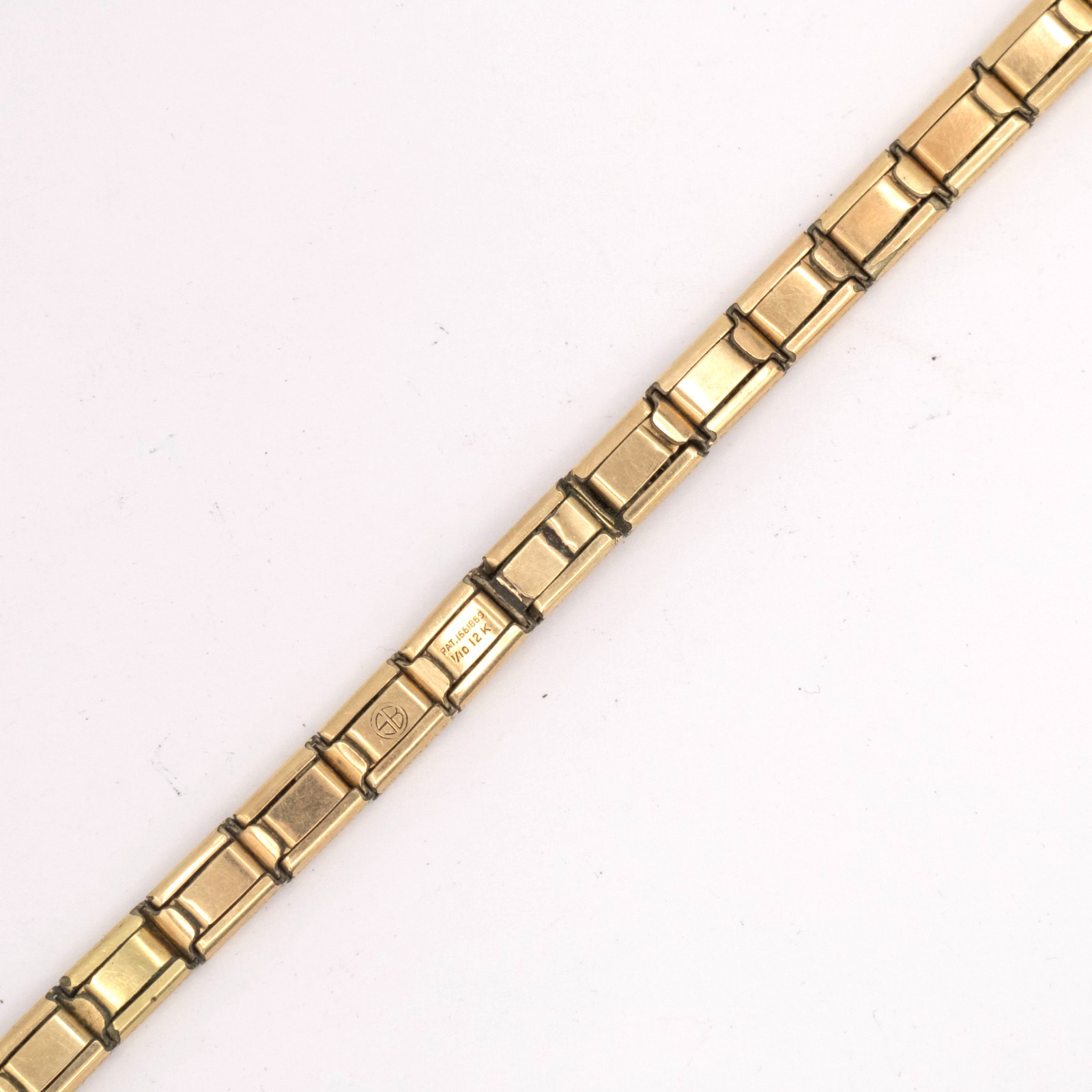 Vintage SB 10.9 mm Gold Filled Filigree Wristwatch Expansion Bracelet