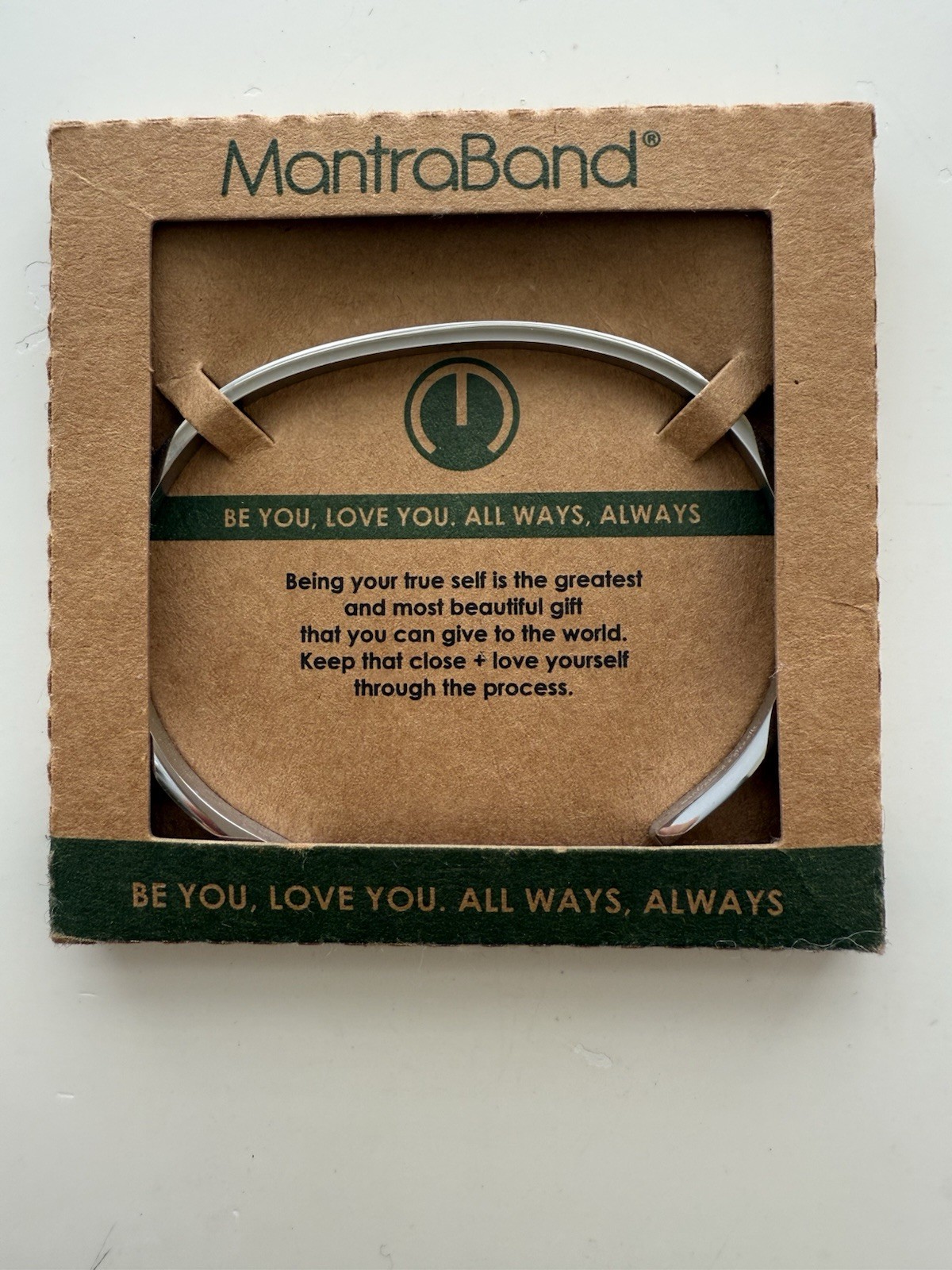MantraBand Silver “Be you Love You All Ways Always” Bracelet NEW