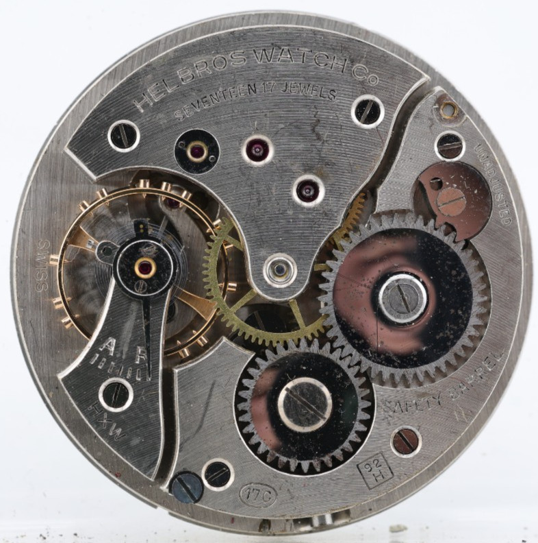 HELBROS SWISS cal. 92H, 17C, 17j POCKET WATCH MOVEMENT, 39.7mm (IB)