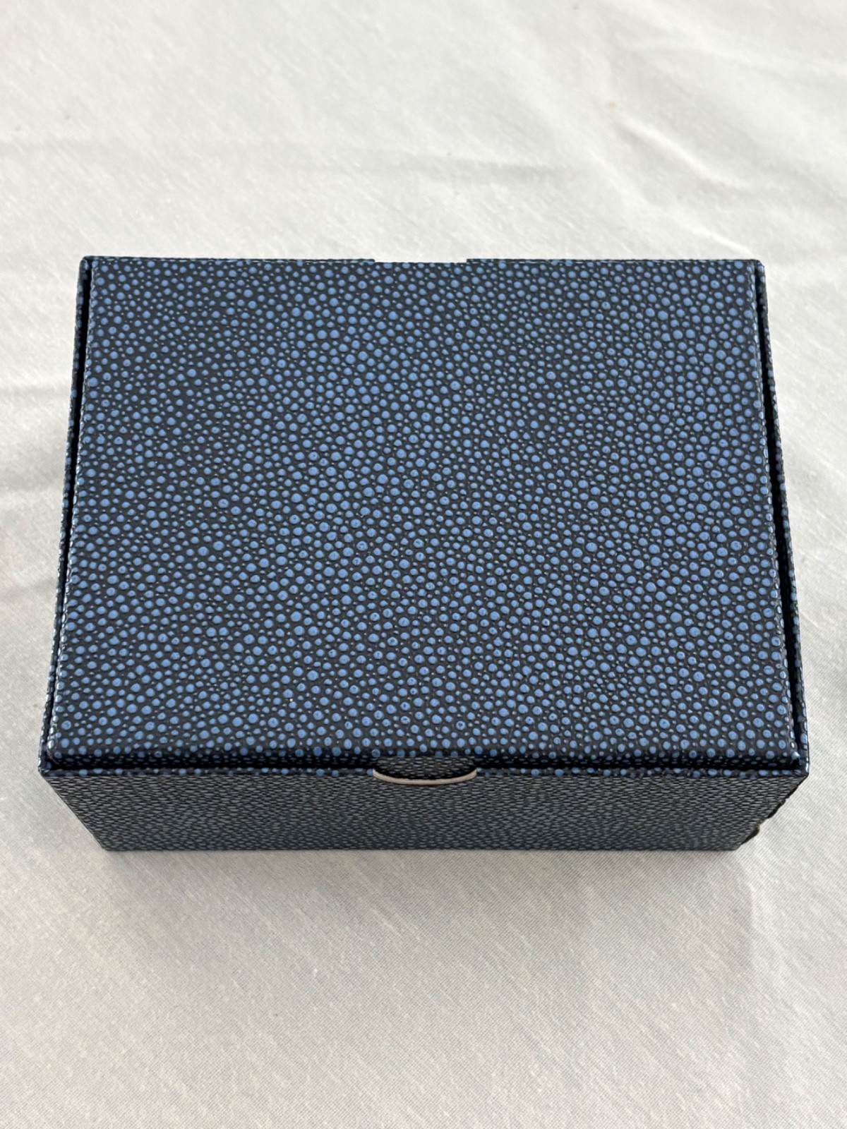 Krieger Chronometres Suisses Blue Stingray Skin Watch Box w/ Booklet / Papers
