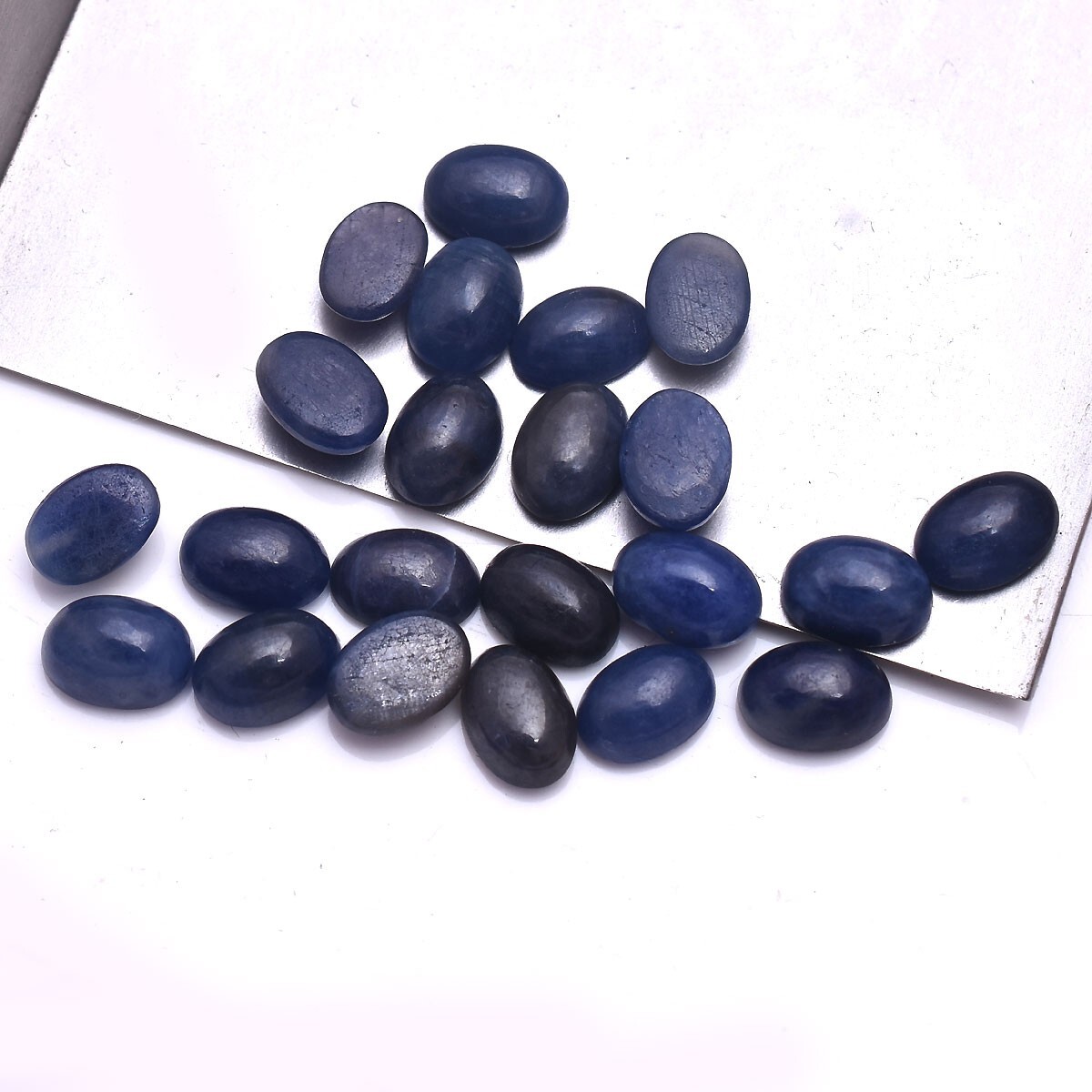 22 Pcs Natural Sapphire Oval Cabochon 7mm*5mm Untreated Gemstones Wholesale Lot