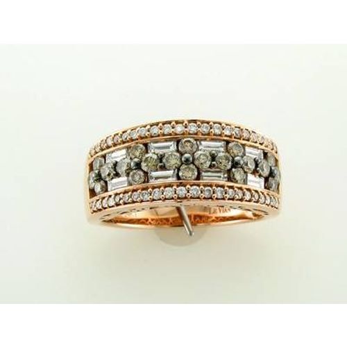 LeVian 14K Rose Gold G-H VS2-SI1 Chocolate Diamond 1.19 cts Ring Size 7