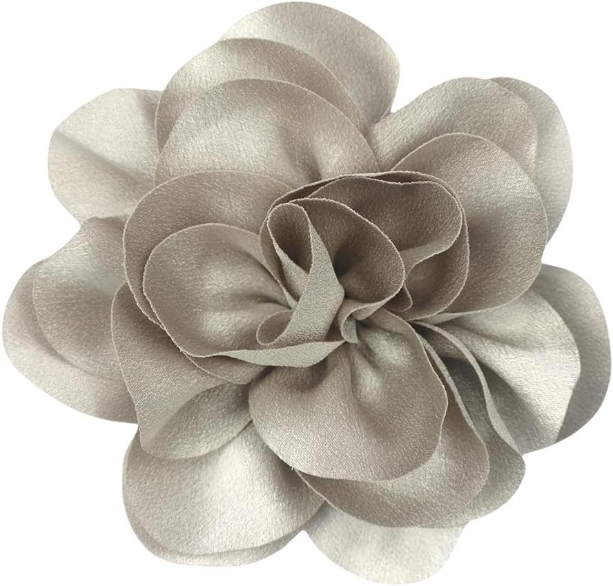 Large Rose Flower Brooches Chiffon Camellia Brooch Lapel Pins Hair Clips Hat Pin