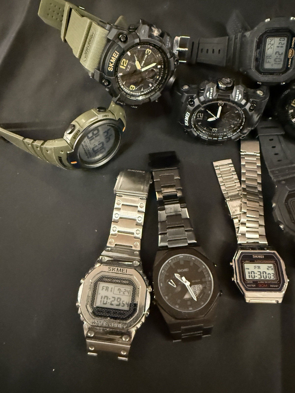 SKMEI Mixed Lot 9 Wristwatches Analog & Digital, Unisex Adults