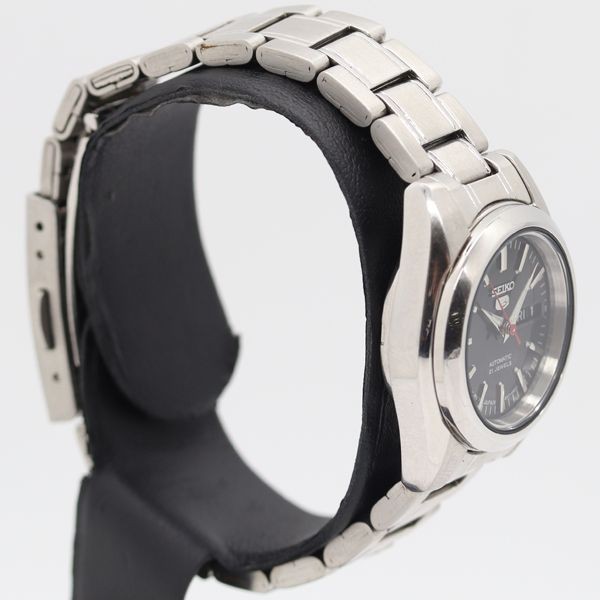 condition working SEIKO 5 4207 00X0 5N0616 day date AT automatic black dial ladi