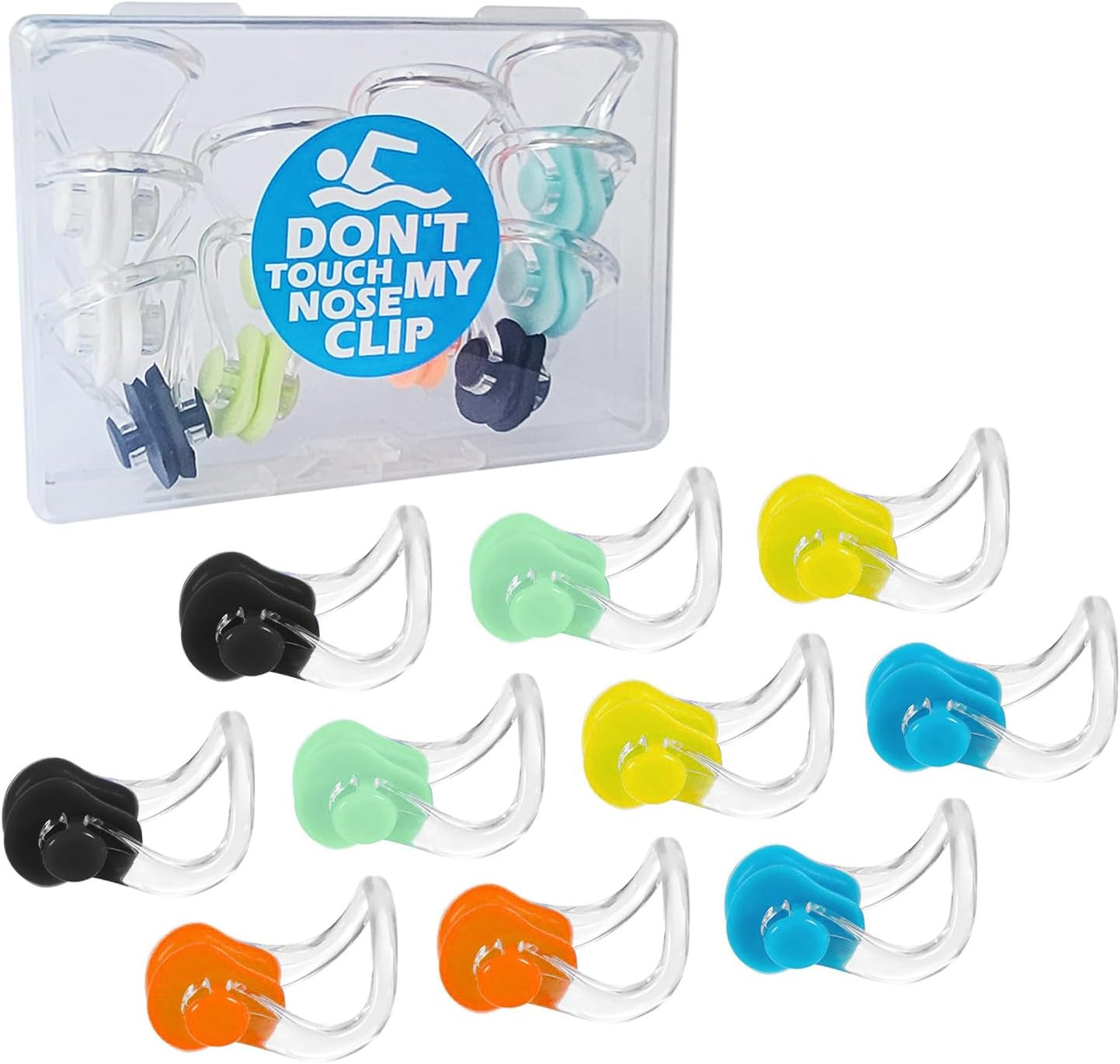 10Pcs Nose Clip for Swimming Nose Plugs for Kids and Multi-Color