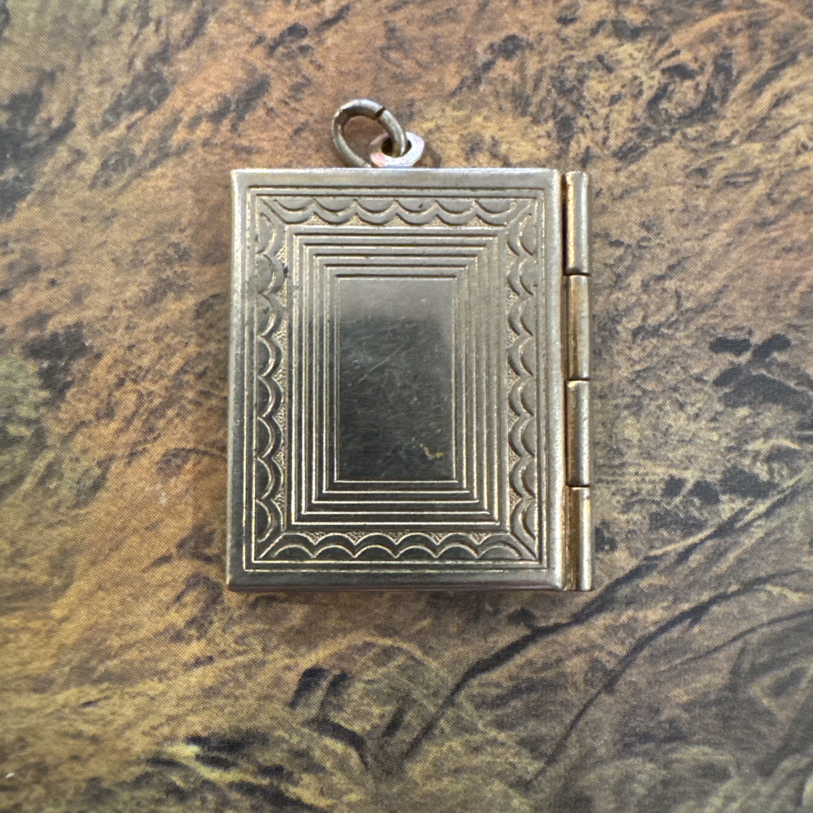 Vintage Locket Pendant Book “This Is Your Life” Silver Tone, Functioning