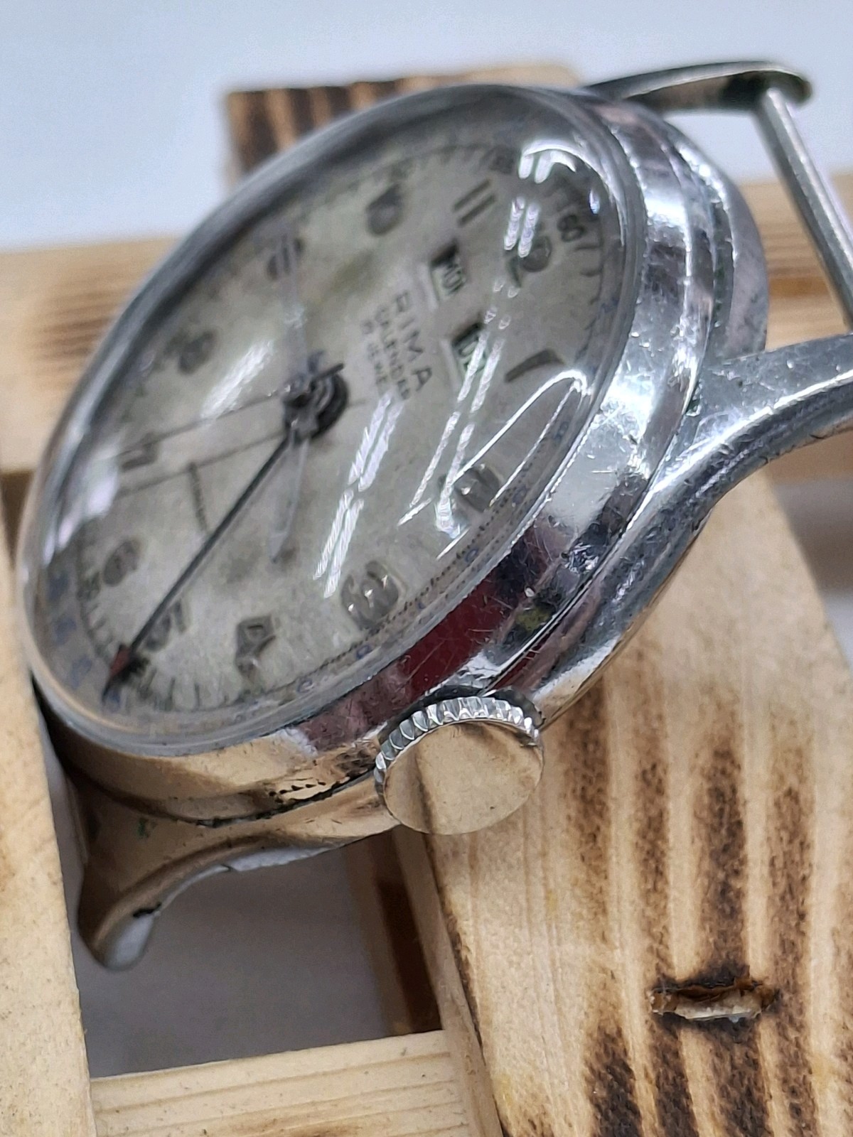 Vintage Rima- Triple Calendar Early Valjoux 90 Movement Watch Working condition