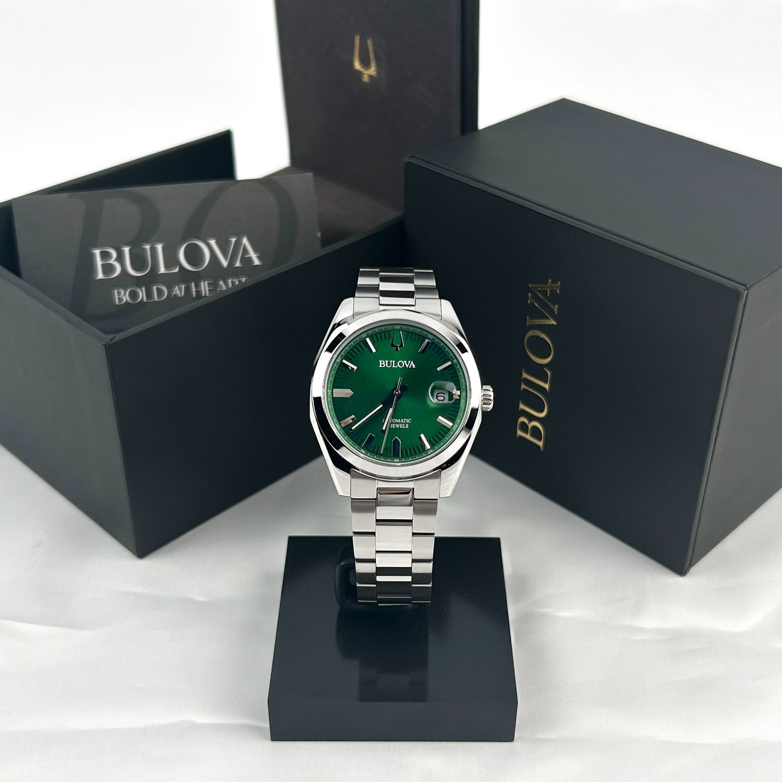 New w/box/Bulova 96B429 Surveyor Automatic Green Dial Automatic |Watch 39MM
