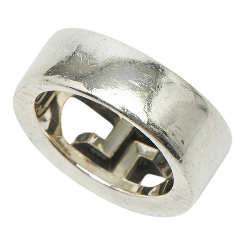 Gucci Silver Double G Logo Ring US 3.5.5 SV925 Ladies Jewelry