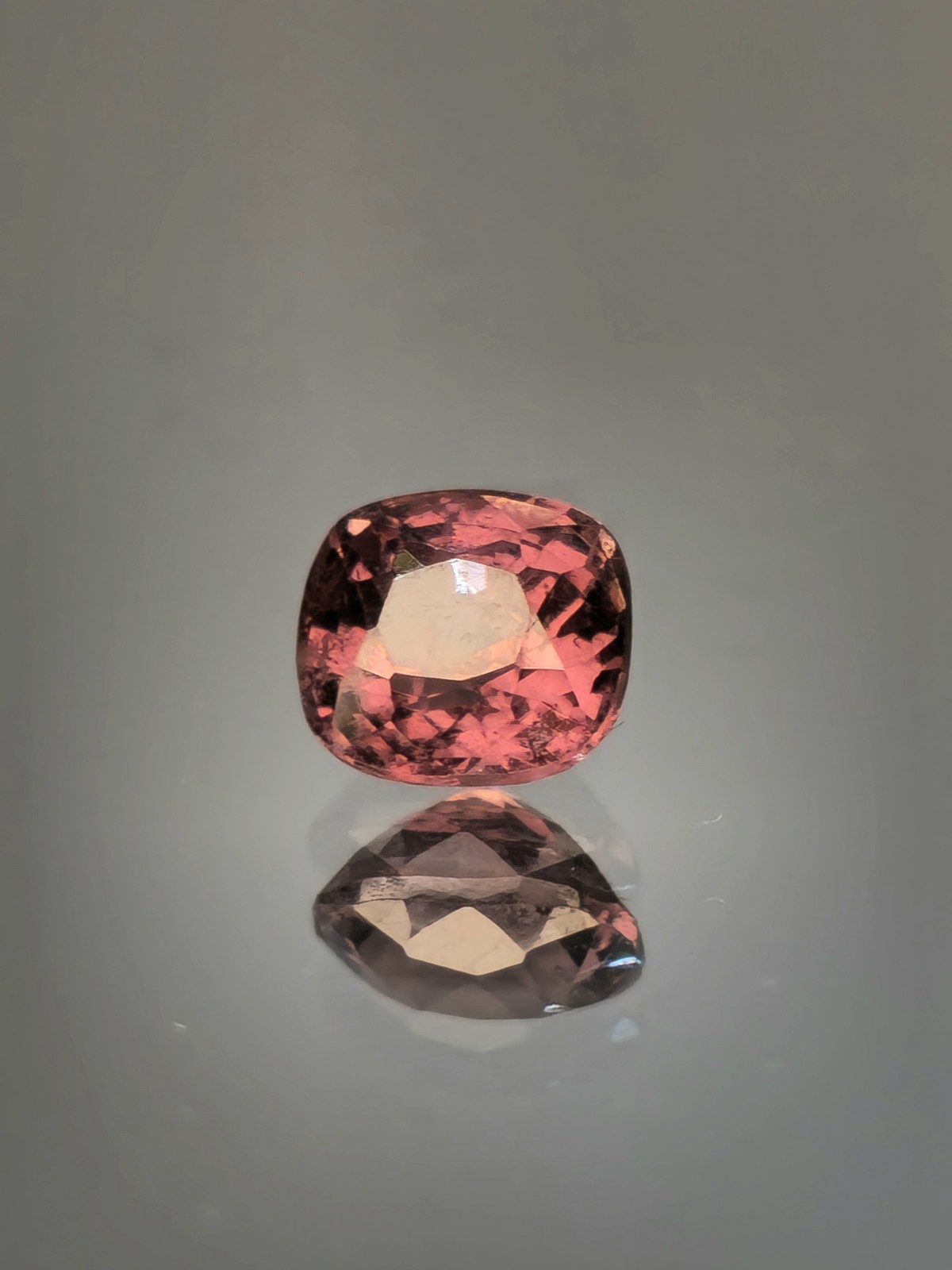 Untreated spinel Myanmar Dust Pink cushion cut natural gemstone Unique Color