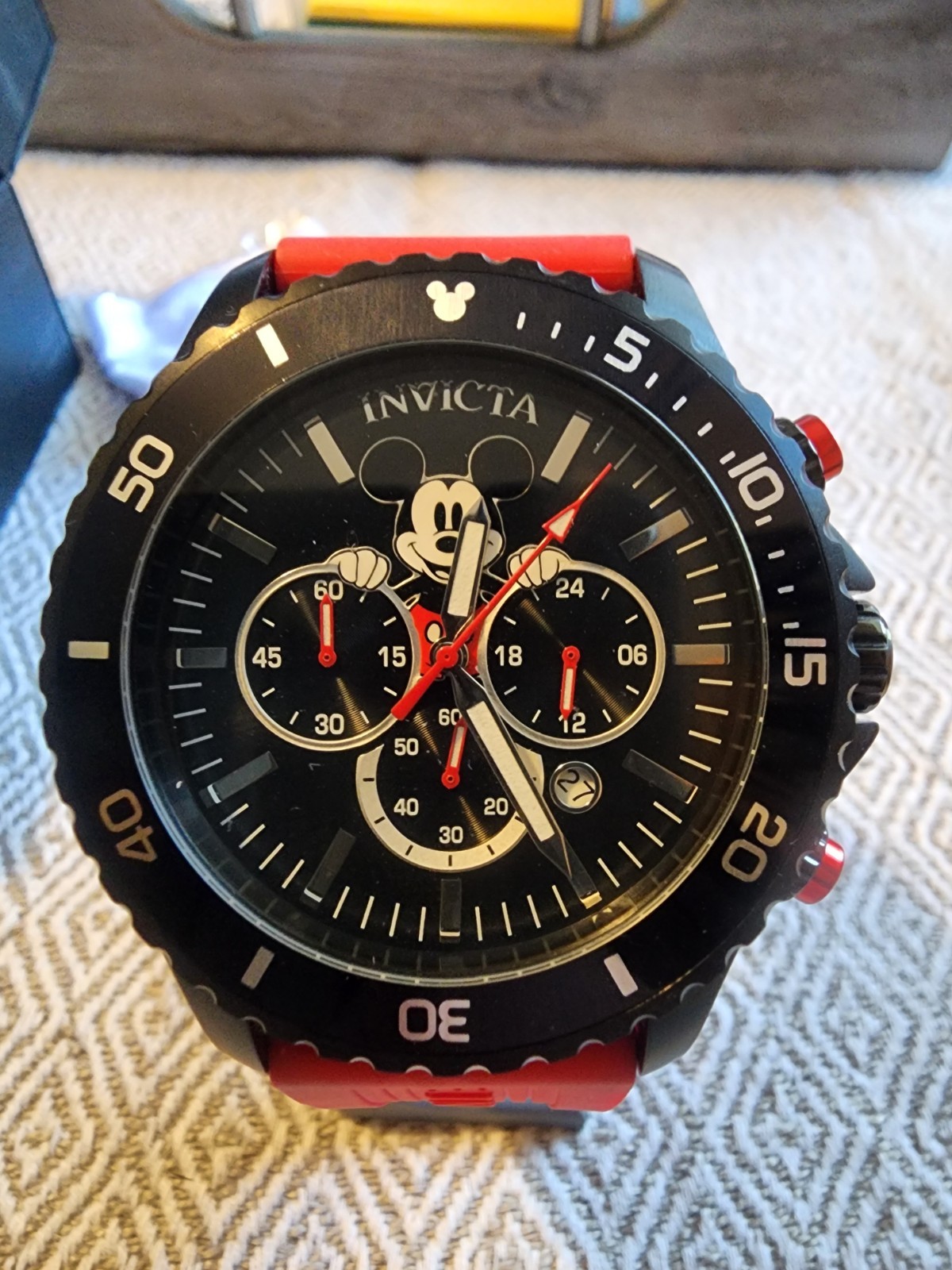 Invicta Disney Men’s 48mm Mickey Mouse Limited Edition Red Chrono Watch 39517