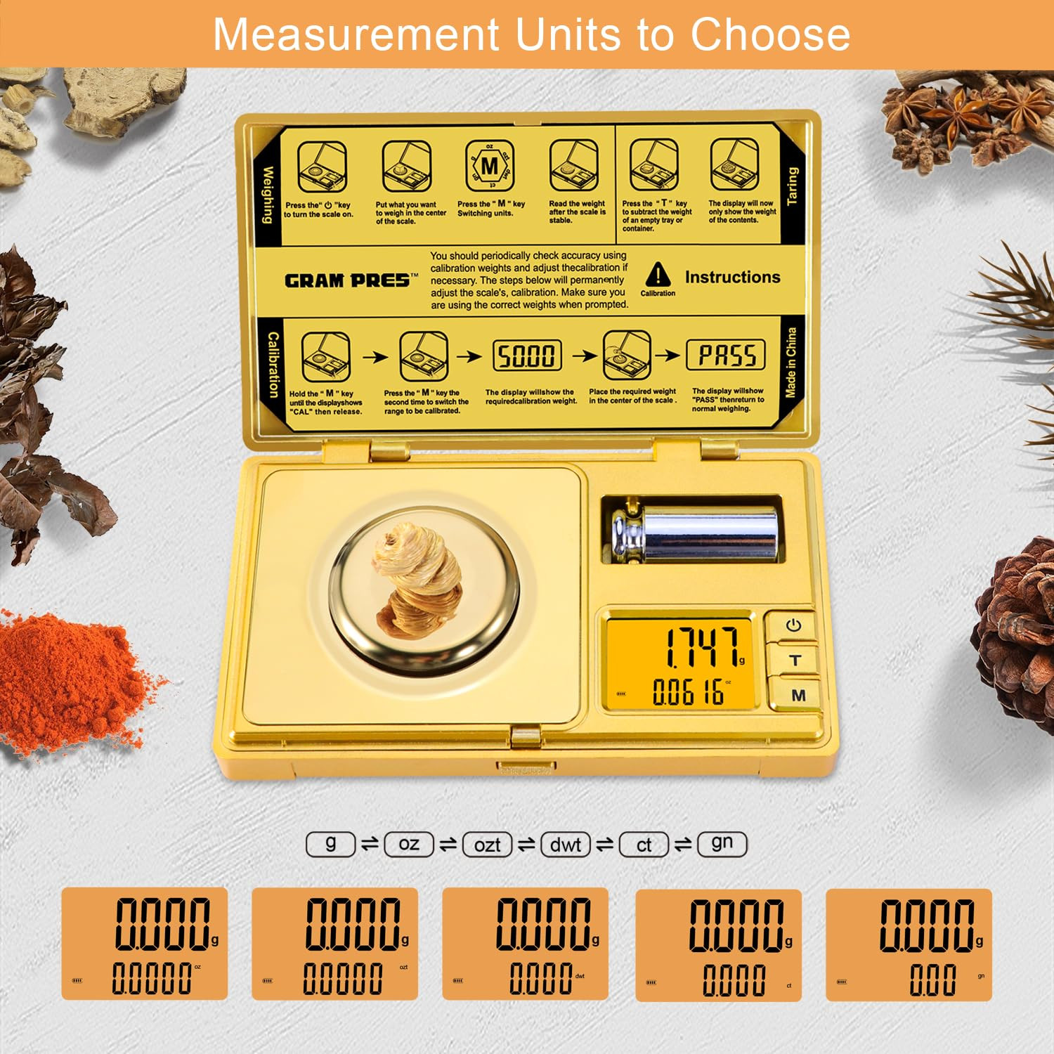 High Precision Milligram Scale,50G/0.001G Digital Mini Pocket Gram Scale,Mg Scal