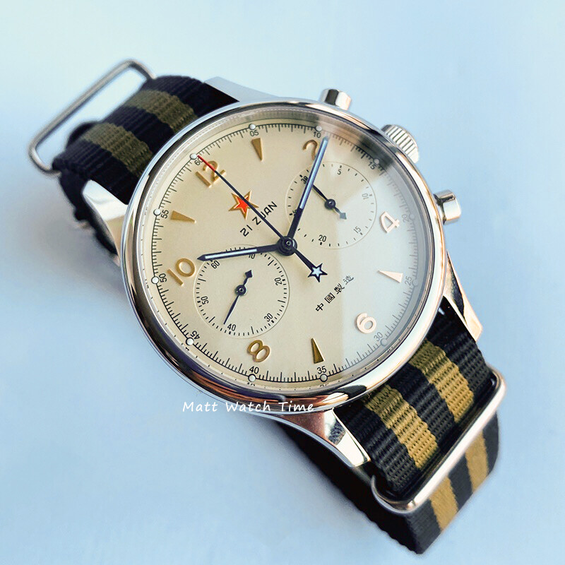 Seagull 1963 ST1901 Venus 40mm Chronograph Sapphire, Display Back, 2 Straps BNIB