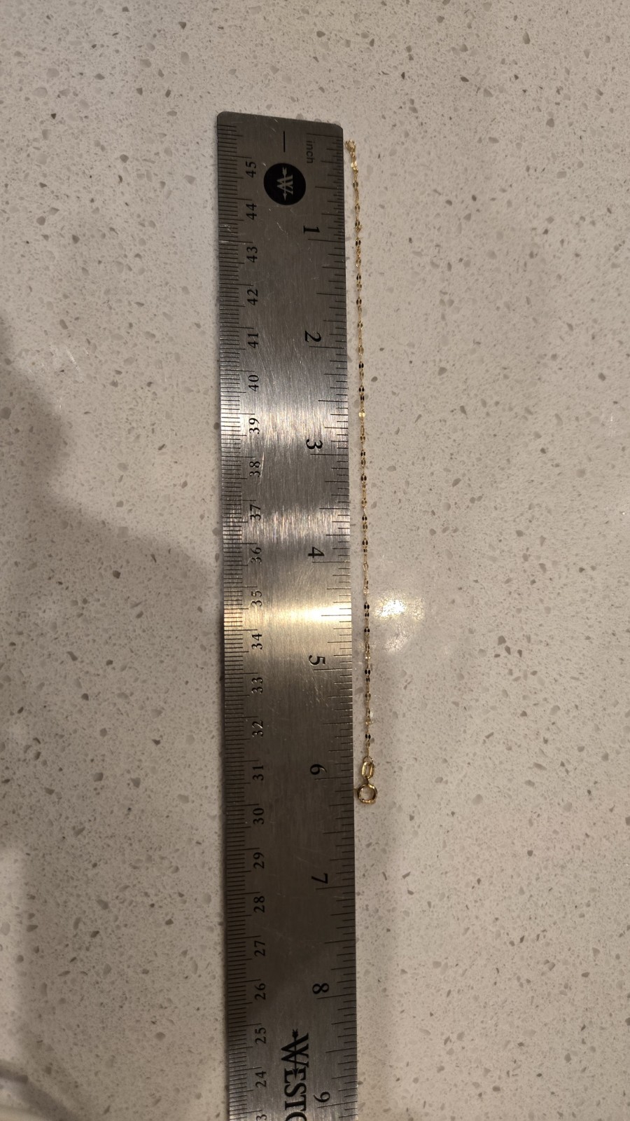 6″ Solid 10k Gold Mirror Link Dainty 1.3mm Thin Bracelet ✨️