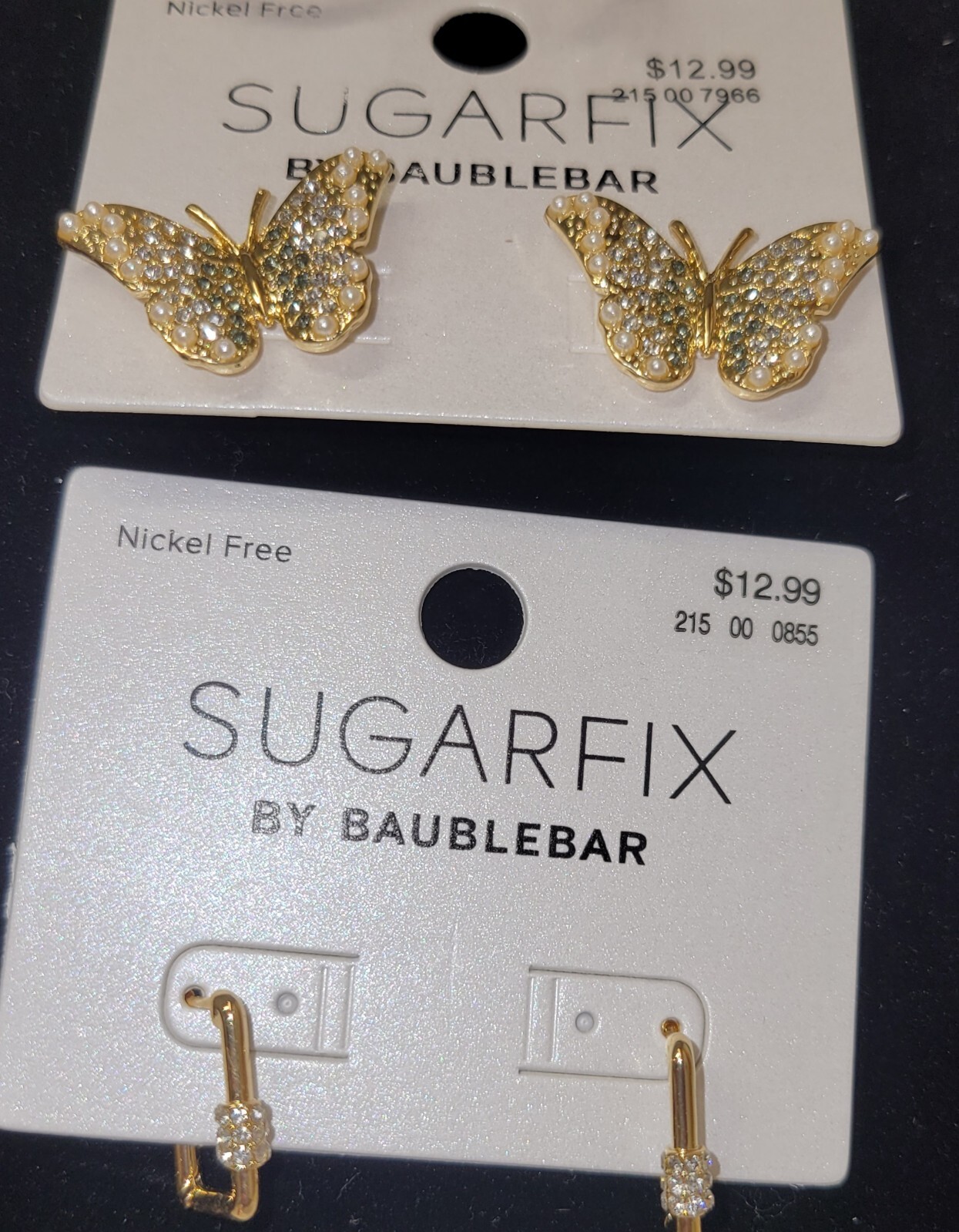 Lot Of 3 Sugar Fix By Baublebar Earrings- Pierced/Post Backing Nickel Free NEW