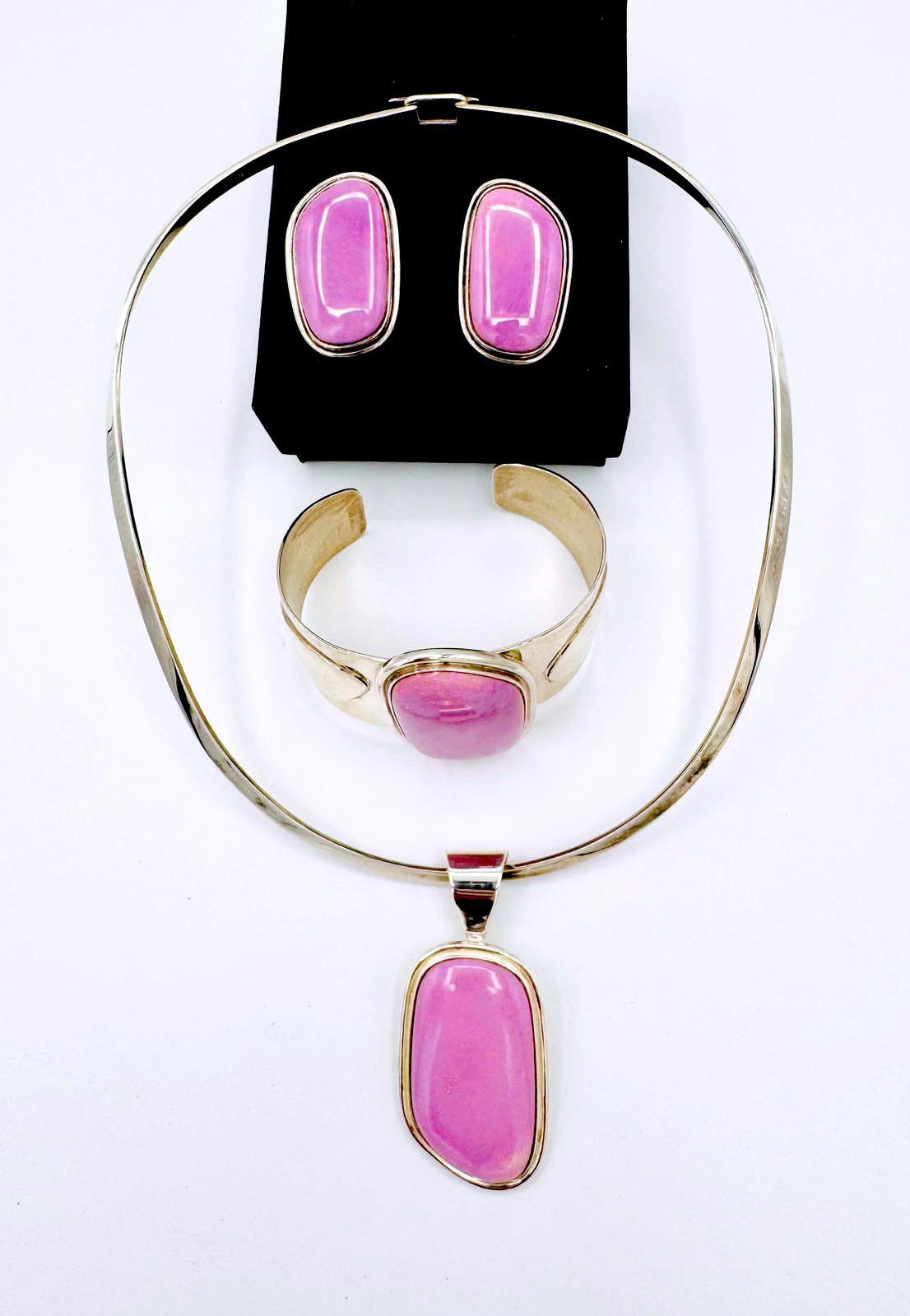DTR Mine Finds by Jay King Set – sterling silver and phosphosoderite gemstone
